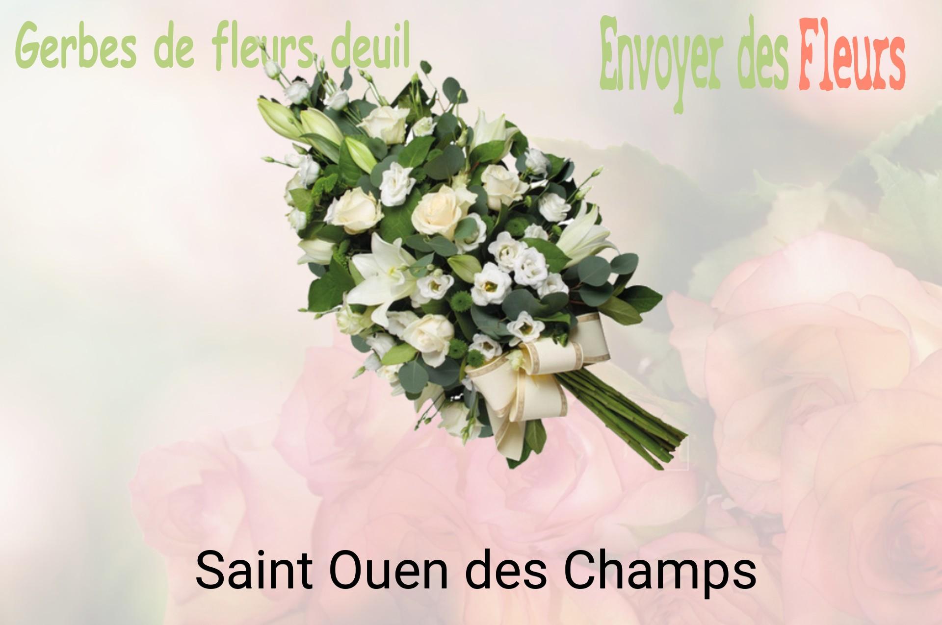 Gerbe de fleurs de deuil livrée à Saint-Ouen-des-Champs